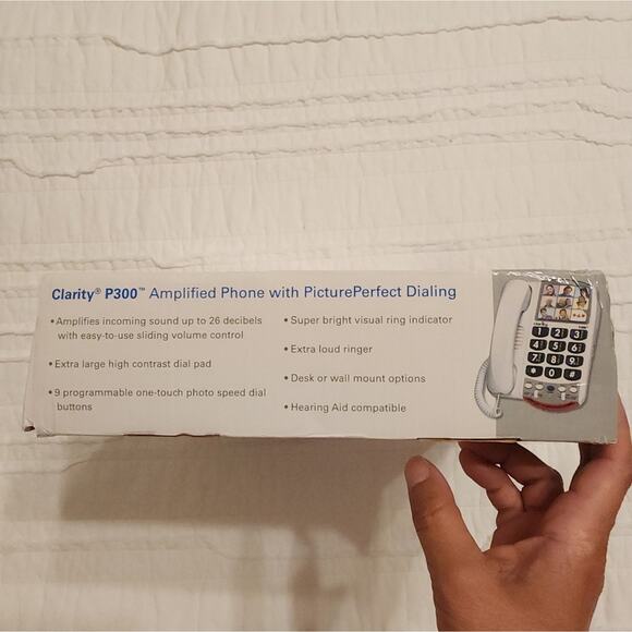 Clarity P300 Amplified Phone with PicturePerfect Dialing NEW IN BOX - Picture 5 of 9